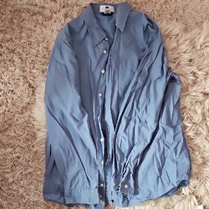 Men's Blue Button-Up Shirt